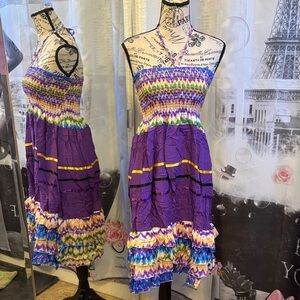 NWT Purple Sleeveless Fiesta Dress